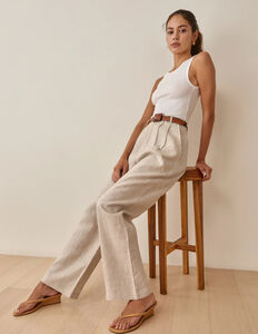 Reformation Vesta Pant Oatmeal - Size 0